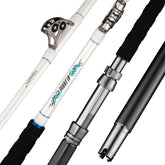 FISHAPPY trolling rod saltwater roller closeup shows corrosion-resistant rollers for offshore battles.