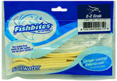 FishBites E-Z Crab longer-lasting bait strip with mid-bait mesh keeps bait on the hook