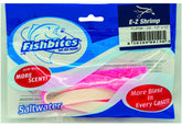 FishBites E-Z Shrimp Longer Lasting bait strip on the hook boosts scent attraction