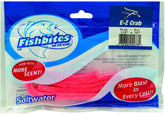 FishBites E-Z Crab Longer Lasting pink bait strip on the hook for durable crab fishing