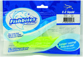 Fishbites E-Z Squid Longer Lasting Chartreuse bait strips in a bag