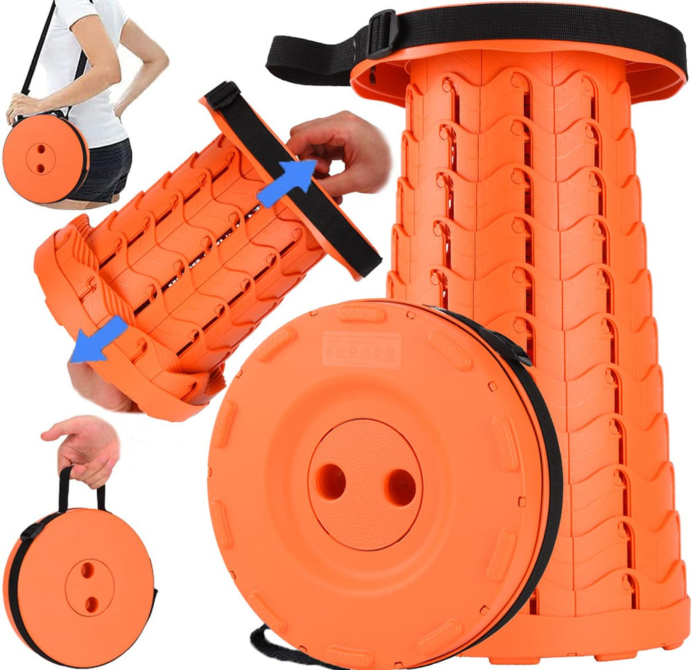 Fishboy Upgraded Collapsible Stool open state provides sturdy seating for outdoor adventures.