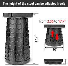 Fishboy Upgraded Square Collapsible Stool folded compact for travel.