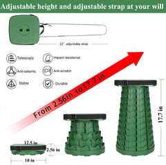 Fishboy Upgraded Square Collapsible Stool supports up to 400 lbs with stable design