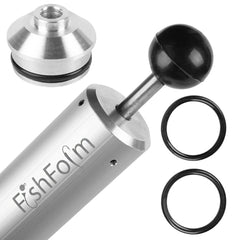 Two spare rubber o-rings for seals on the injector