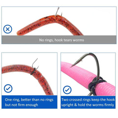 Lightweight durable silicone rings do not affect bait fall