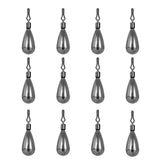 Fishfun tungsten drop-shot teardrop weights in silver improve sensitivity and depth control.