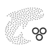 Fishfun 200Pcs Wacky O Rings kit showing two ring sizes for wacky rigging