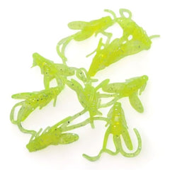 FISHIN ADDICT Nano-Cray 40mm 10-pack chartreuse display showing color options
