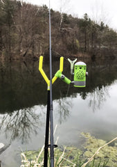 Fishin Stix Bite Alarm showing the custom 6-second recording option for personalized alerts.