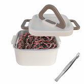 Insulated breathable live bait box with handle and square 700ml capacity