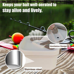 Durable secure latch on bait storage container
