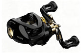 7.2:1 left-handed black gold baitcasting reel with 18+1 stainless steel bearings