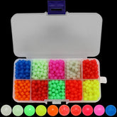 Assorted 5mm fishing beads for rigs and lines, glow mix colors