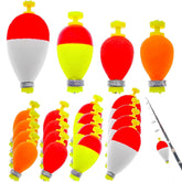 A-pear shaped slip bobber set, 16pcs in three sizes