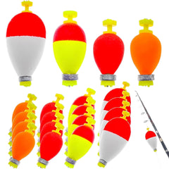 A-pear shaped slip bobber set, 16pcs in three sizes