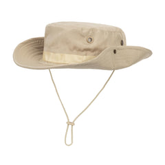 Front view of fishing bucket hat for men and women with a wide 7cm brim