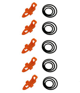 Orange fishing hooks keeper clip with rubber rings - product image 1