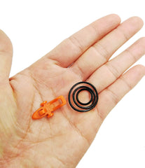 Orange fishing hooks keeper clip with rubber rings - product image 3