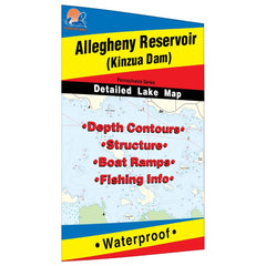 Fishing Hot Spots Allegheny Reservoir Kinzua map guiding angling plans and local hot spots.