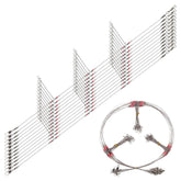 12-piece stainless steel fishing leaders with swivels, snaps and beads