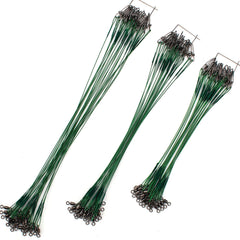 60-piece fishing leaders kit with three sizes: 12 inches, 9 inches, and 7 inches in green