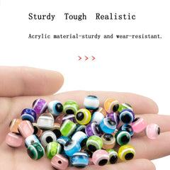 Close-up of 4-6mm fishing beads with smooth center holes