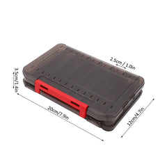 Dual-sided interior of the lure storage box for varied bait