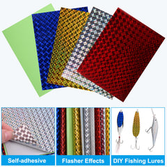 Close-up of reflective holographic lure tape