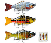 3-pack glide baits with realistic swimming action