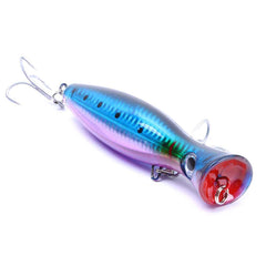 Fishing Lures Pack3 blue head side view enhances casting and bite visibility