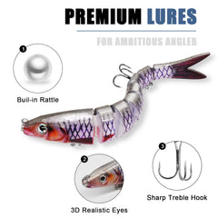 Lure with built-in rattle for bass vibration