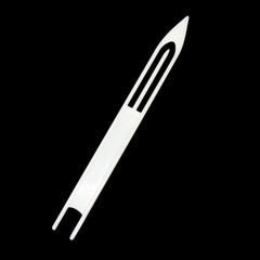 Close-up of durable plastic netting needle