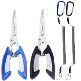 Long nose fishing pliers with hook remover