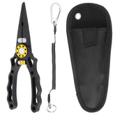 Saltwater fishing pliers with aluminum anodized handle