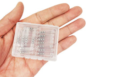 White 20pcs box of fishing rattles with tube sound