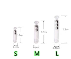 Lure components: metal ball inserts and plastic rattles