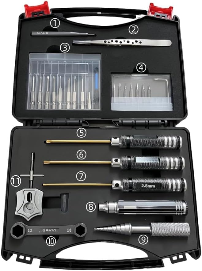 Fishing Reel Maintenance Toolbox with embedded design wrench
