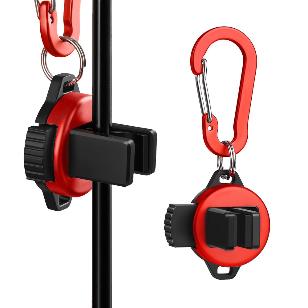 Wearable fishing rod clip attached to a jacket