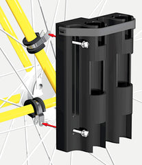 Bike Fisherman rod holder securing two fishing rods