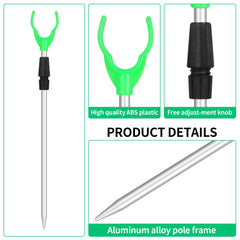 Aluminium alloy rod holders with ABS plastic components