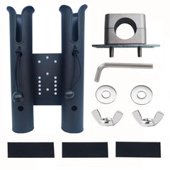 Double tube rod holder suitable for scooters