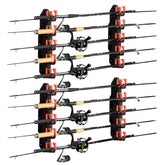 2-pack fishing rod holders mounted on a garage wall