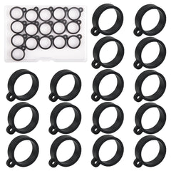 16-piece fishing rod hook keeper kit with plastic storage box