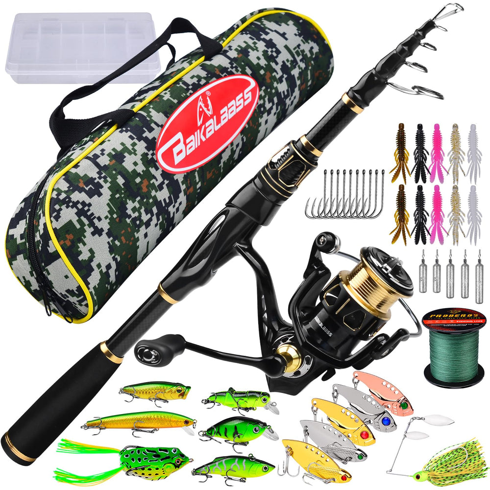Telescopic fishing rod and reel combo