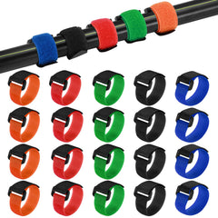Pack of 20 fishing rod straps and tackle ties
