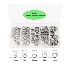 Close-up of solid rings in 420 stainless steel