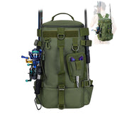 15L water-resistant fishing tackle backpack made with Oxford fabric