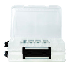 Close-up of translucent lid with storage contents