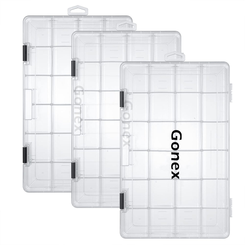 Transparent 3700 tackle box with adjustable dividers